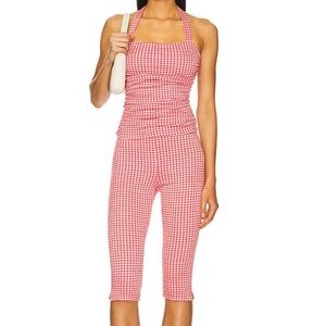 Brea Capri Set in Red Gingham